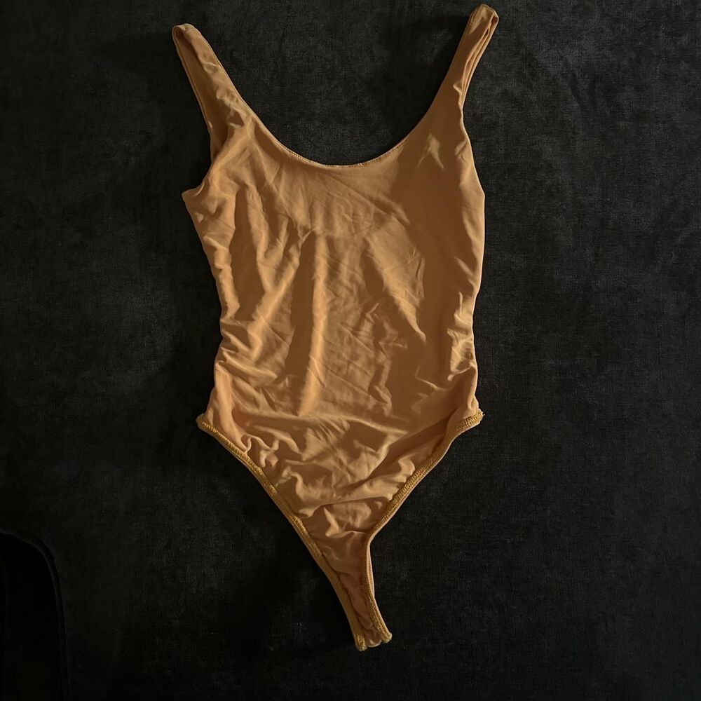 Unbranded Women's Orange and Tan Bodysuit